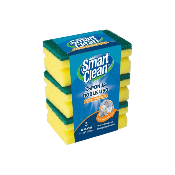 Esponja multiuso Smart Clean acanalada 3 und