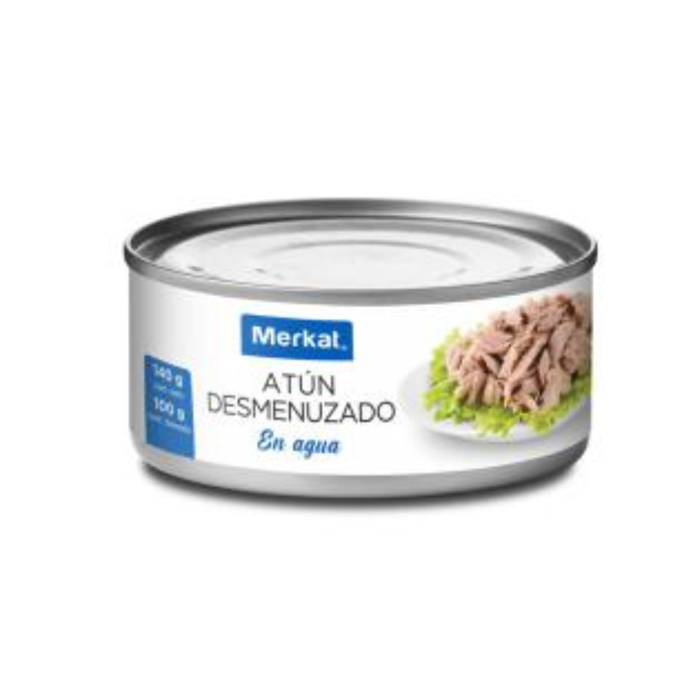 atun Merkat Filte de Atún en agua y sal Lata x 140 gr - Imagen 1